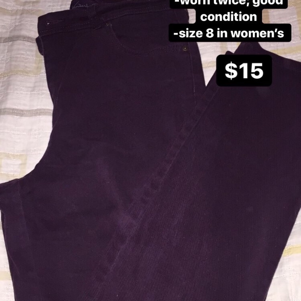 Dark purple high waisted jeans💜💜